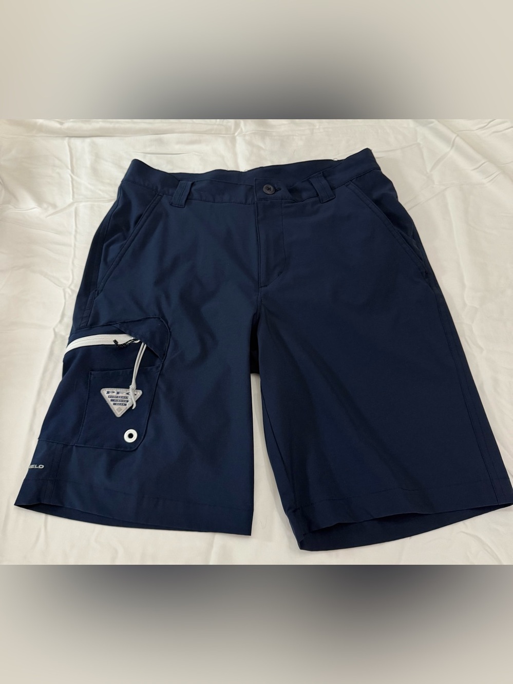Columbia PFG Omni-Shield Men’s Size 30 Navy Fishing Shorts Quick Dry